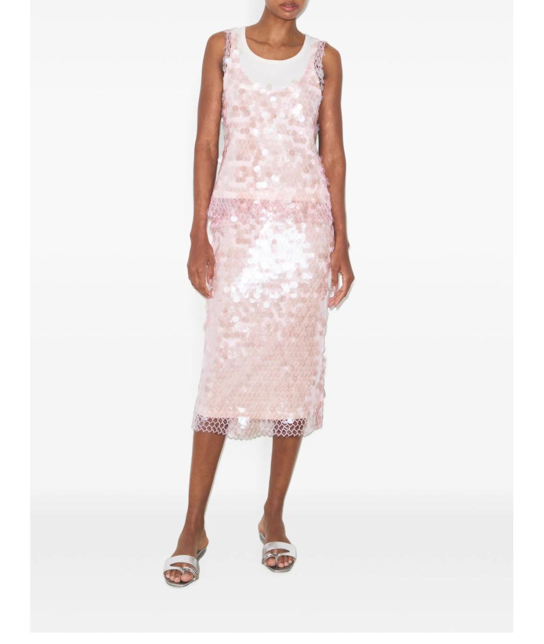 TORY BURCH Розовая юбка миди, фото 2