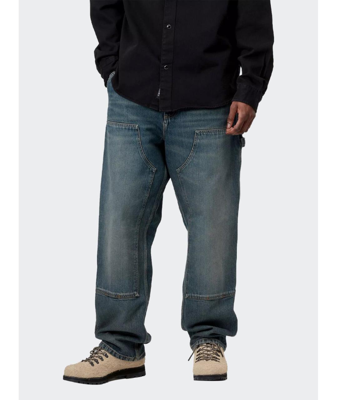 CARHARTT WIP Синие хлопковые джинсы, фото 3
