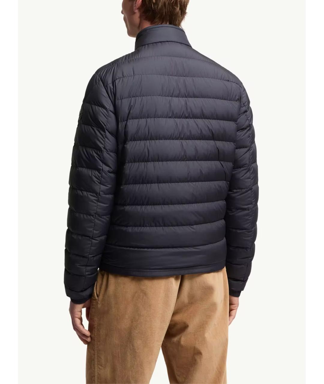 MONCLER Темно-синий полиэстеровый пуховик, фото 3