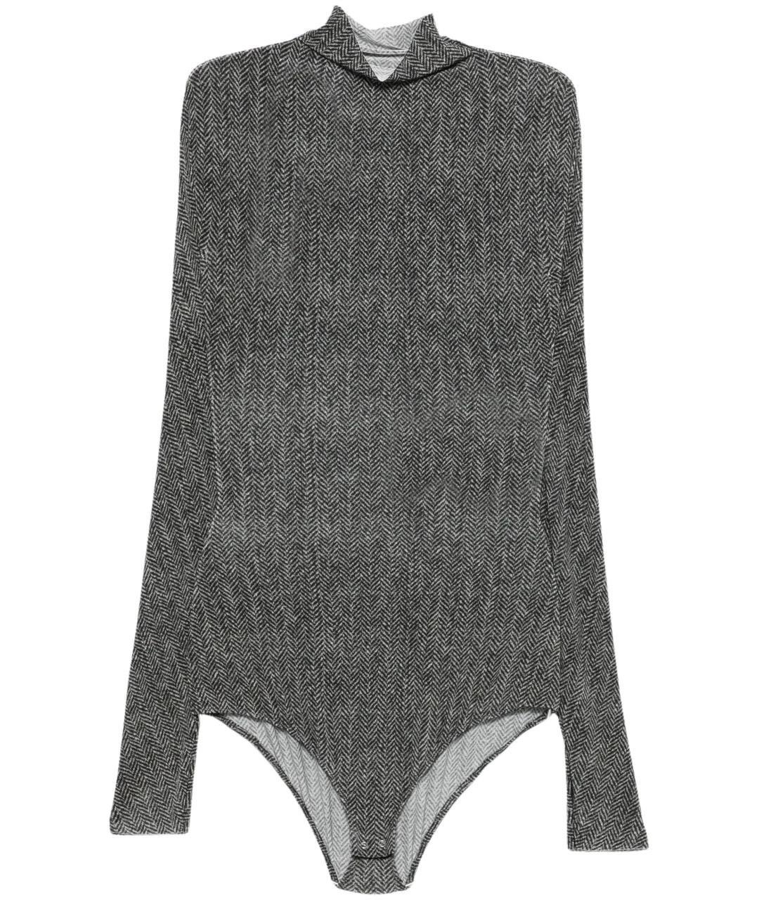 MAISON MARGIELA Серое вискозное боди, фото 1