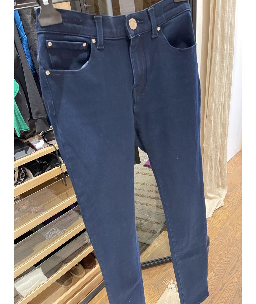 JACOB COHEN Темно-синие хлопко-полиэстеровые джинсы слим, фото 4