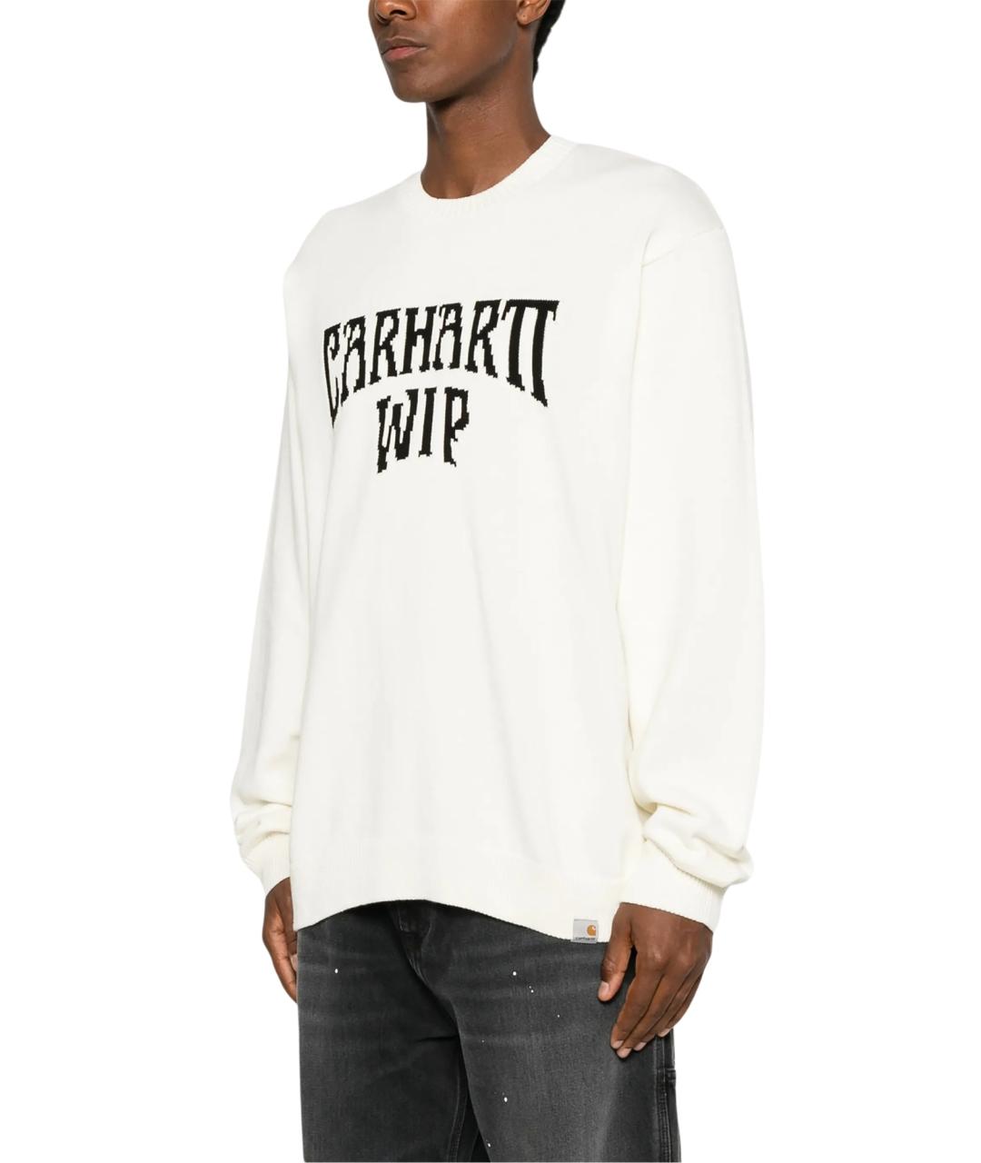 CARHARTT WIP Белый хлопковый джемпер / свитер, фото 3