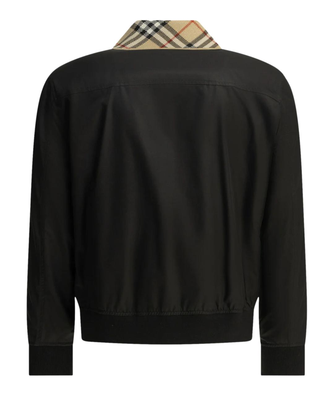 BURBERRY Черная хлопковая куртка, фото 2