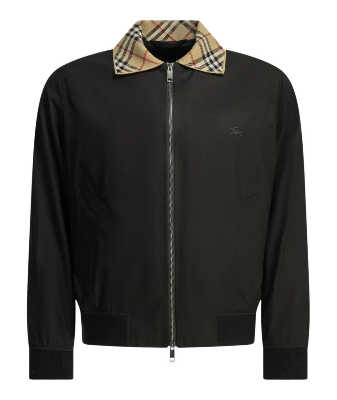 BURBERRY Черная хлопковая куртка, фото 1
