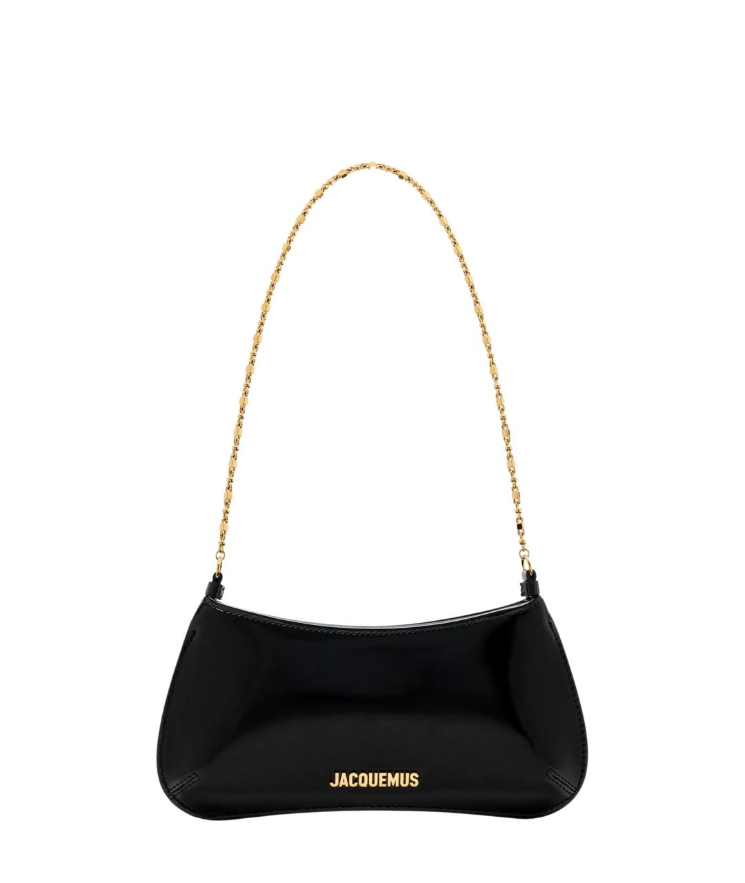 JACQUEMUS Черная кожаная сумка через плечо, фото 1