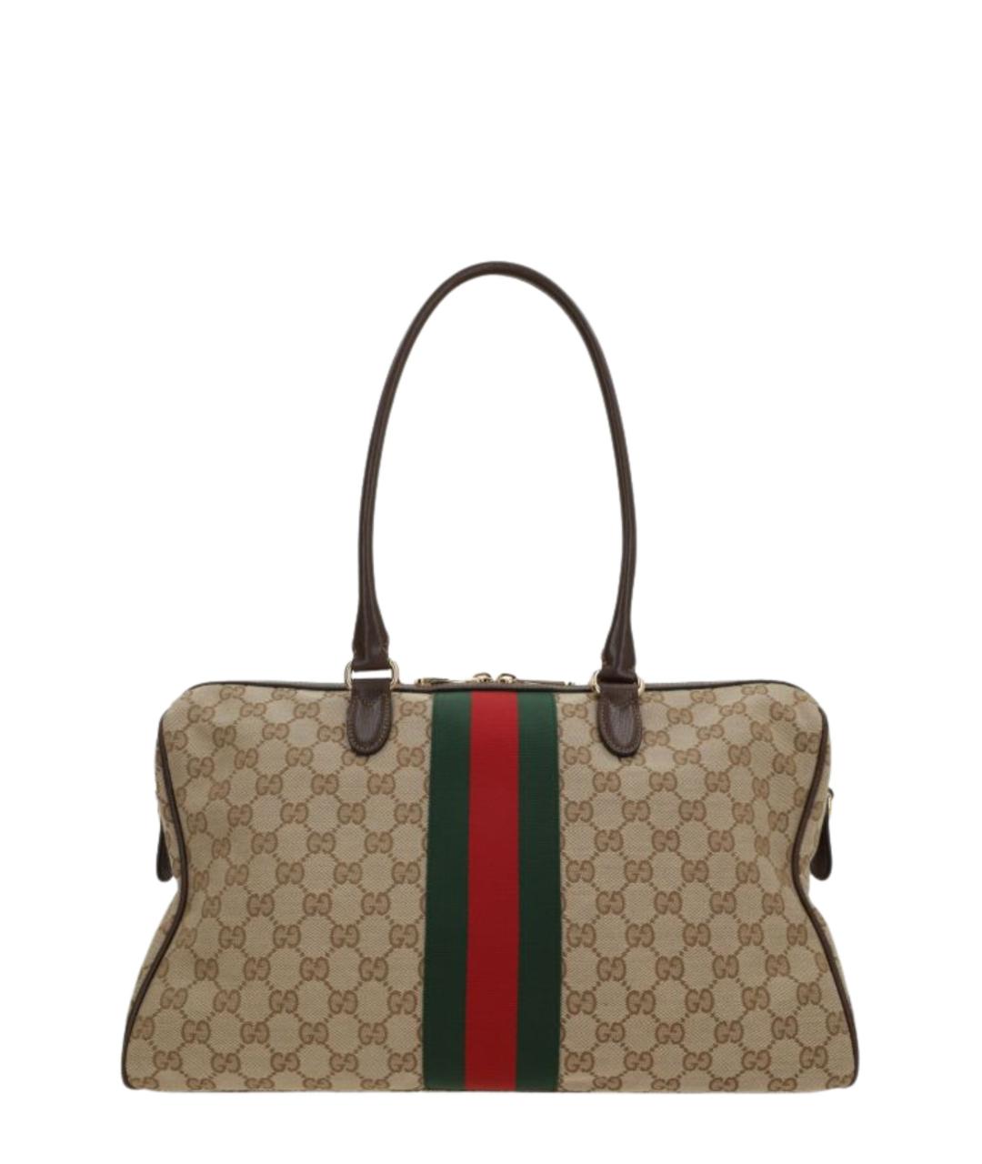 GUCCI Бежевая тканевая сумка через плечо, фото 3