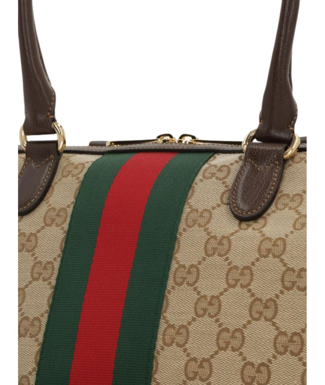 GUCCI Бежевая тканевая сумка через плечо, фото 4