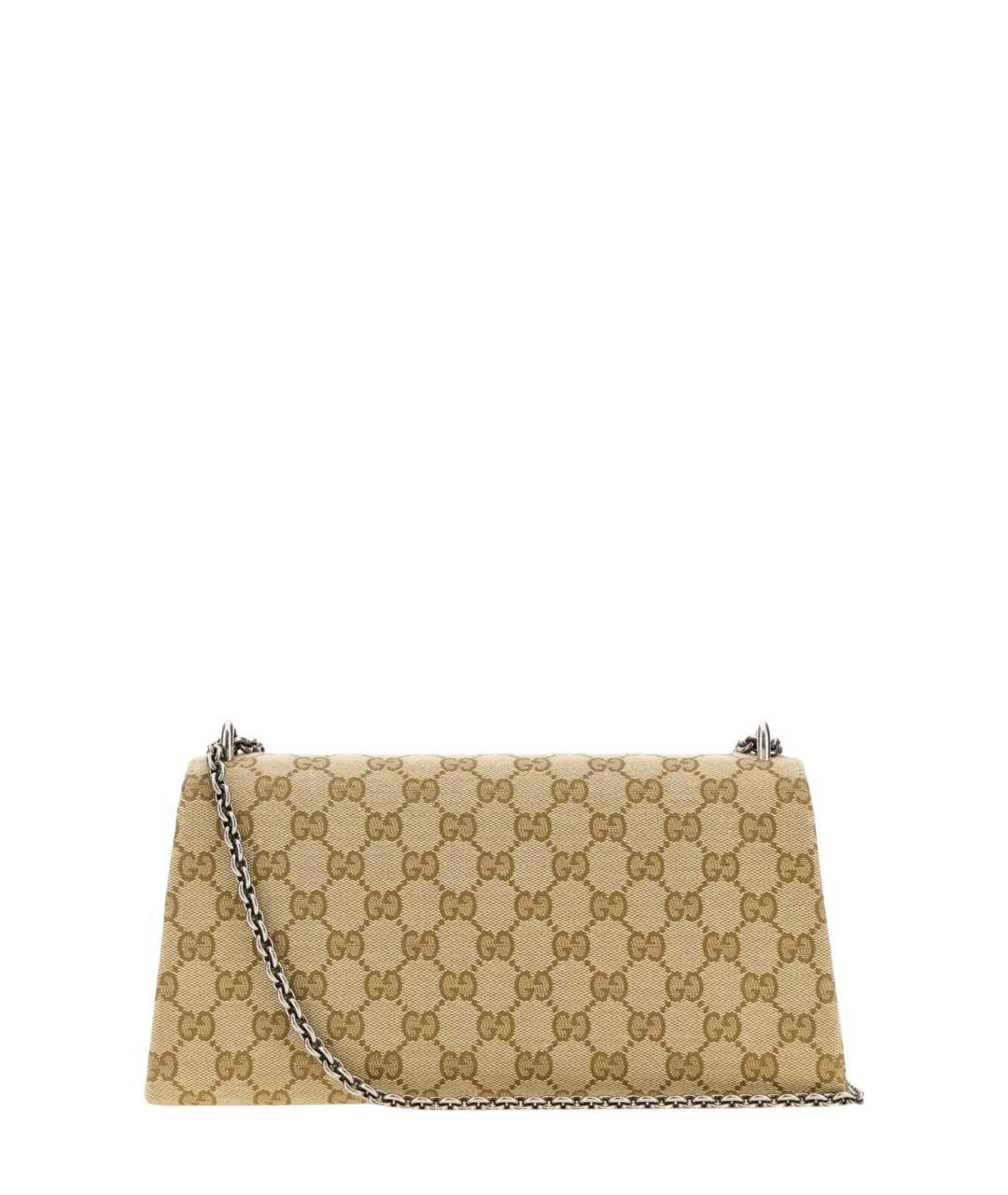 GUCCI Бежевая сумка через плечо из канвы, фото 2