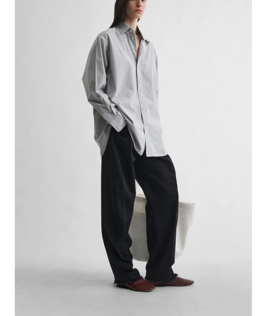 PHOEBE PHILO Серая хлопковая рубашка, фото 3
