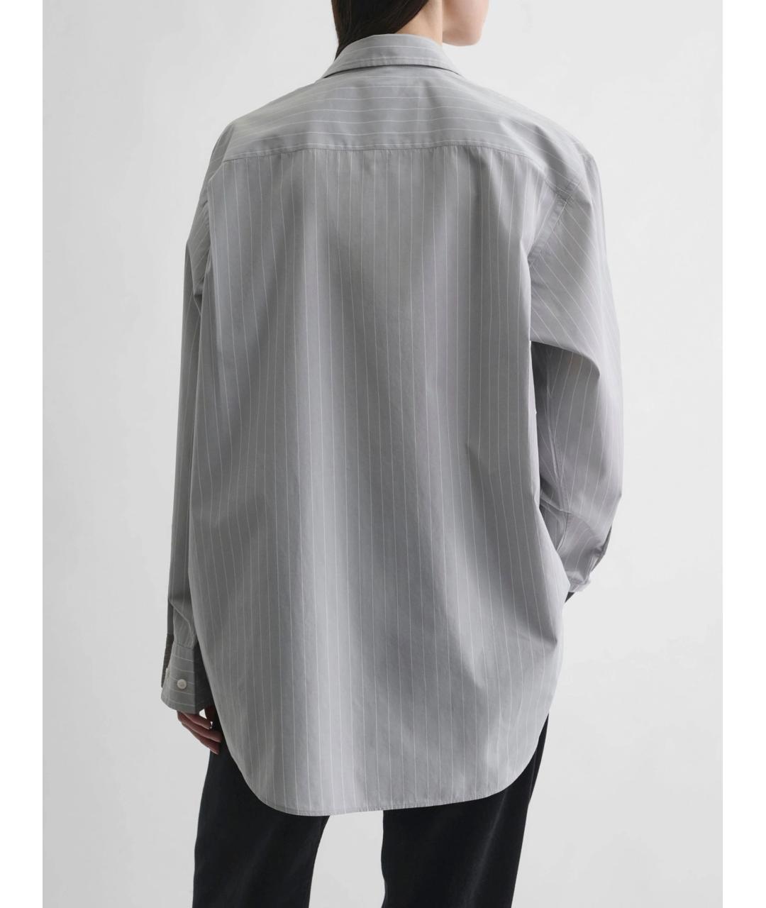 PHOEBE PHILO Серая хлопковая рубашка, фото 4