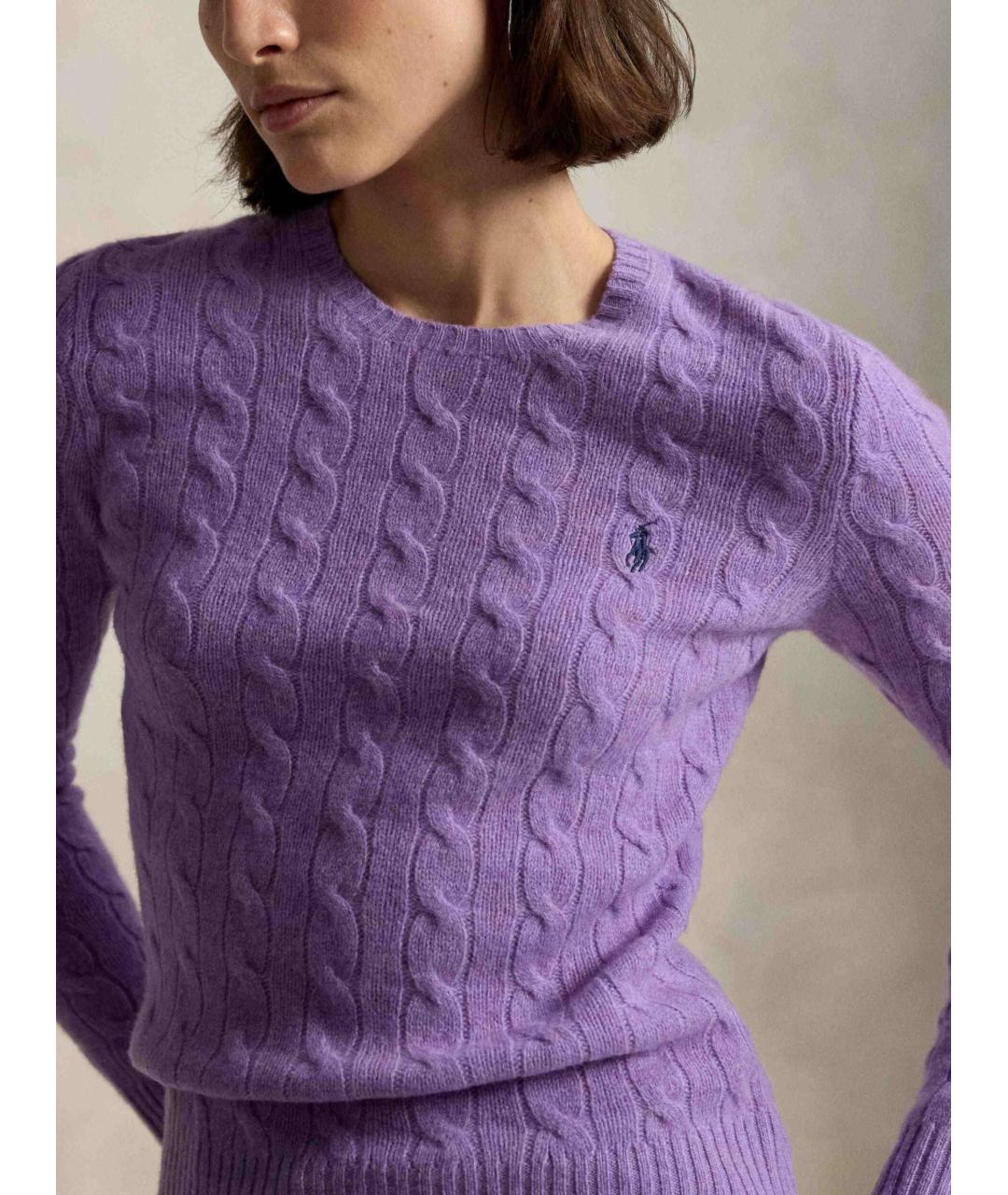RALPH LAUREN Фиолетовый шерстяной джемпер / свитер, фото 4