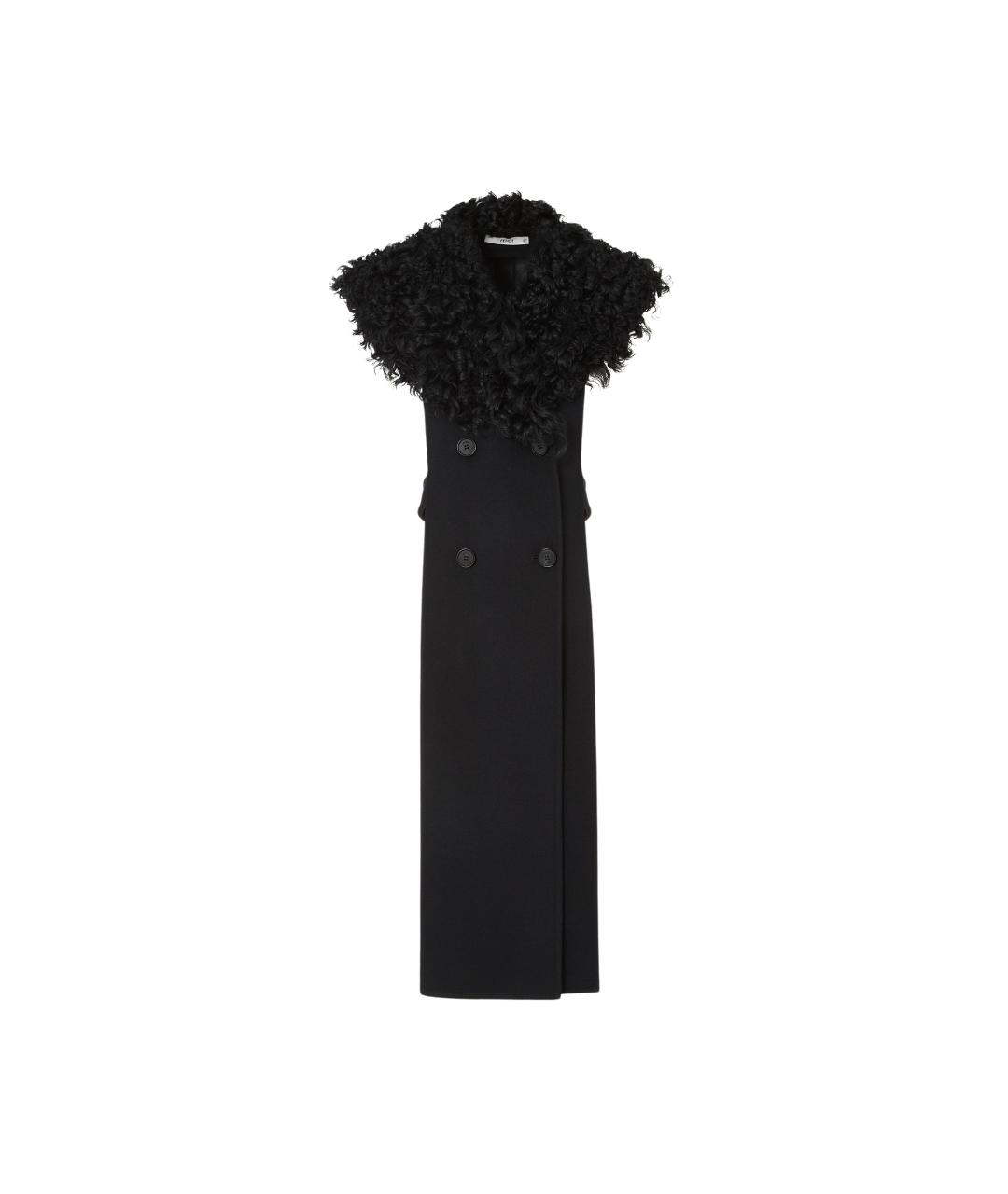 FENDI Черное шерстяное вечернее платье, фото 4