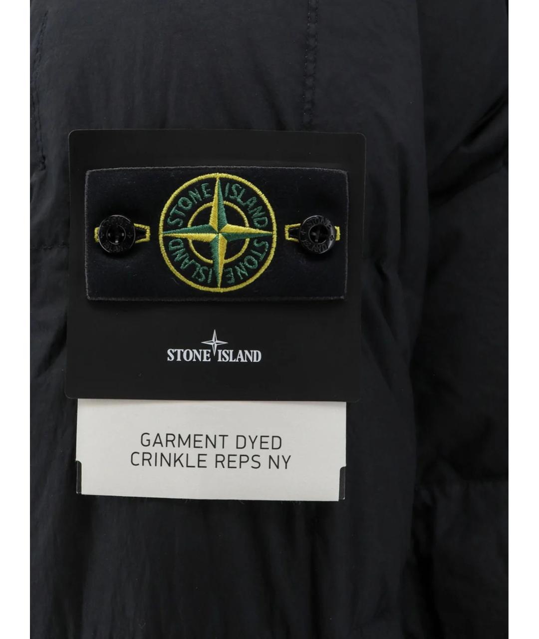 STONE ISLAND Черный полиамидовый пуховик, фото 3