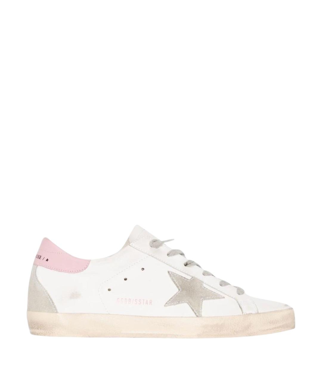 GOLDEN GOOSE Белые кожаные кеды, фото 1