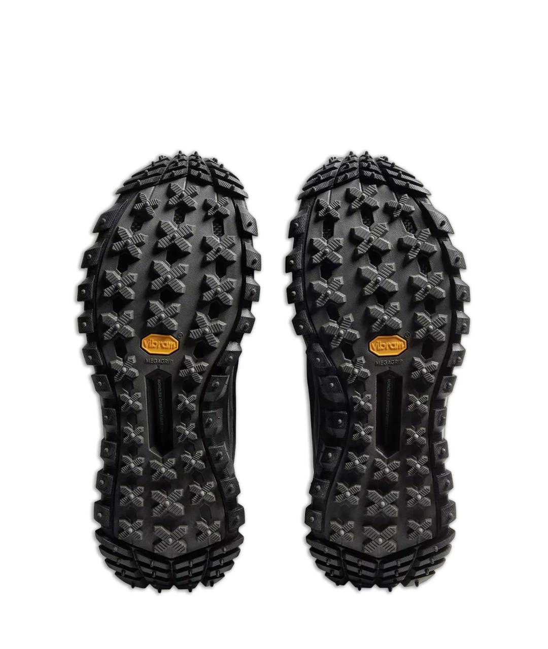 MONCLER Черные синтетические низкие кроссовки / кеды, фото 5