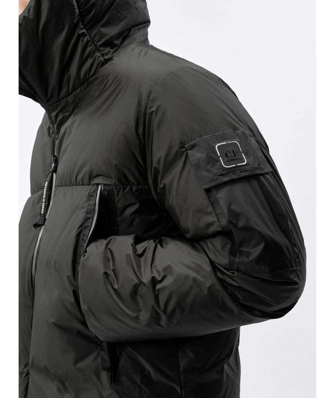 CP COMPANY Черный полиамидовый пуховик, фото 4