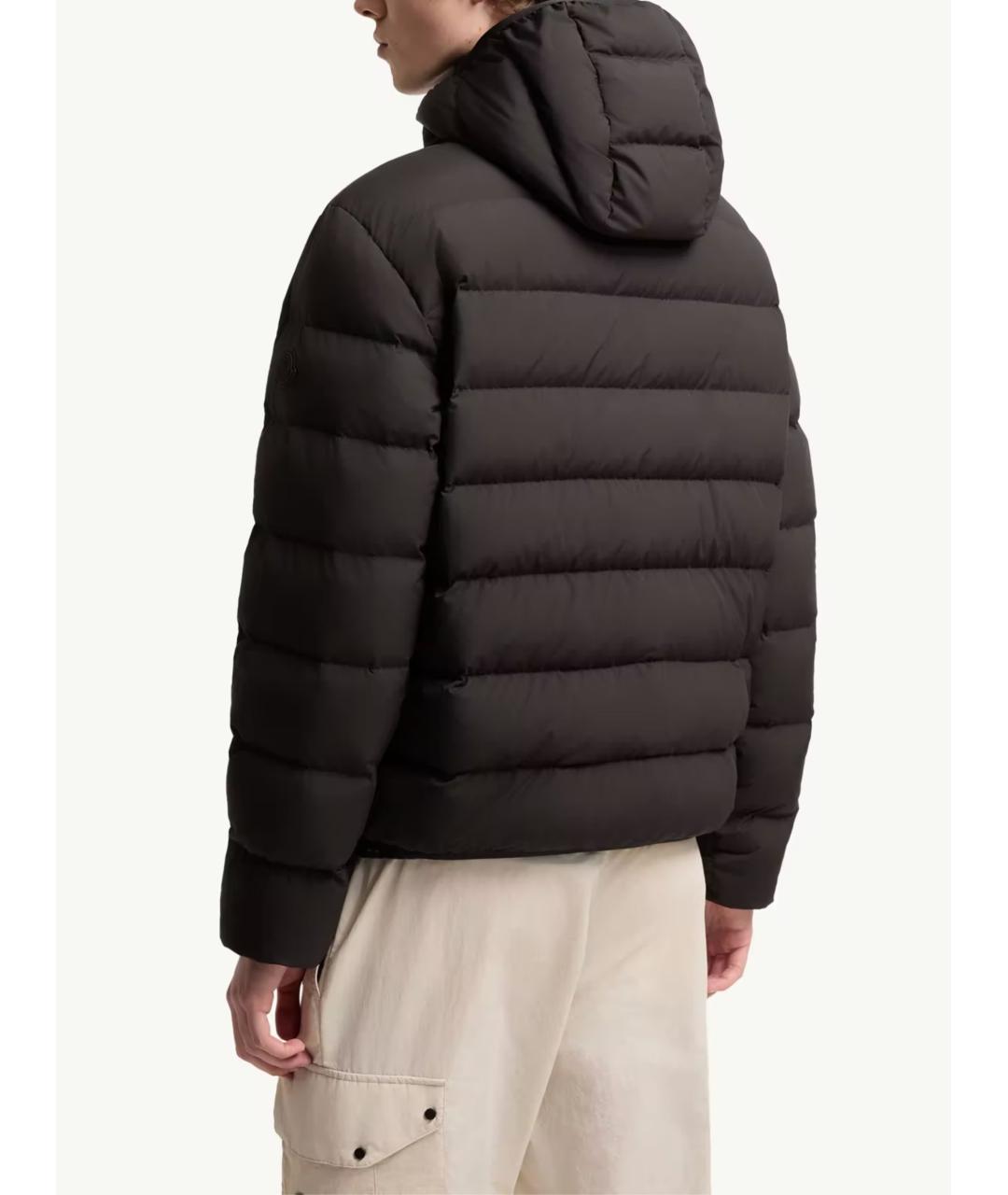 MONCLER Черный нейлоновый пуховик, фото 3