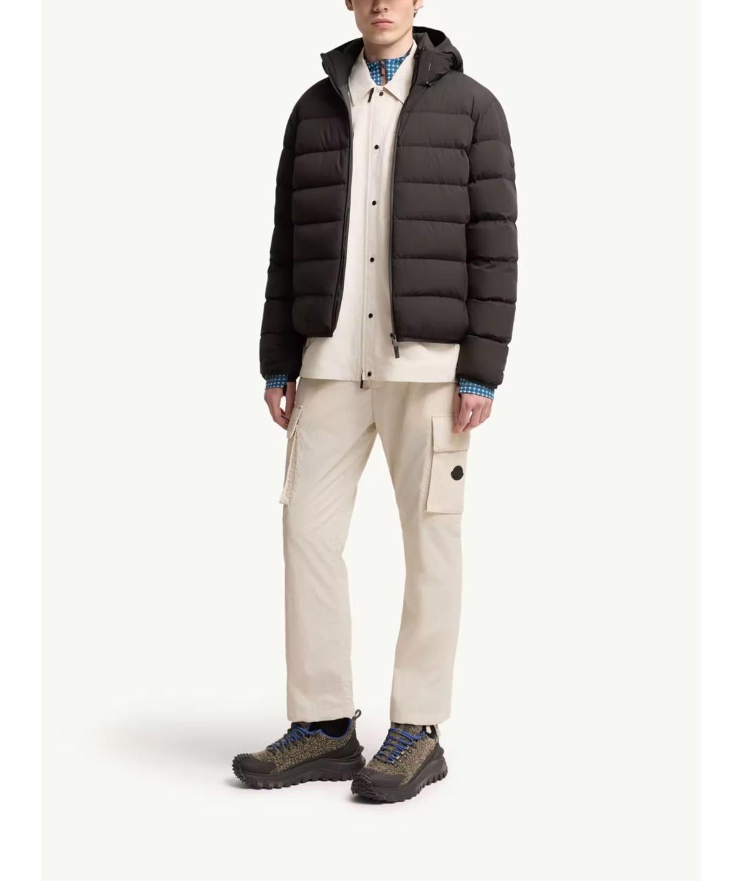MONCLER Черный нейлоновый пуховик, фото 2