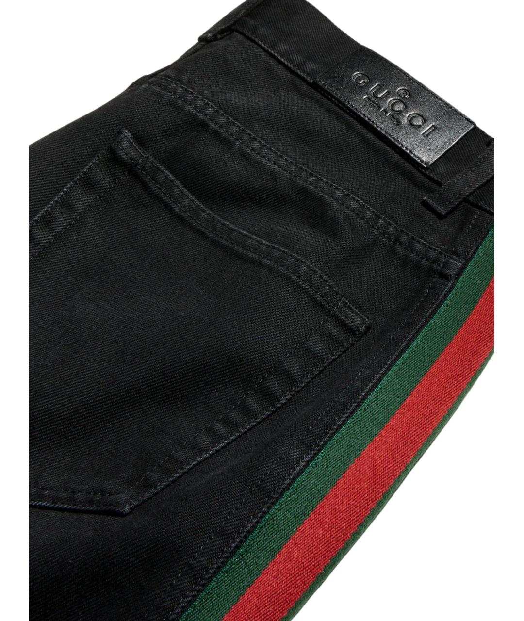 GUCCI Черные хлопковые прямые джинсы, фото 4