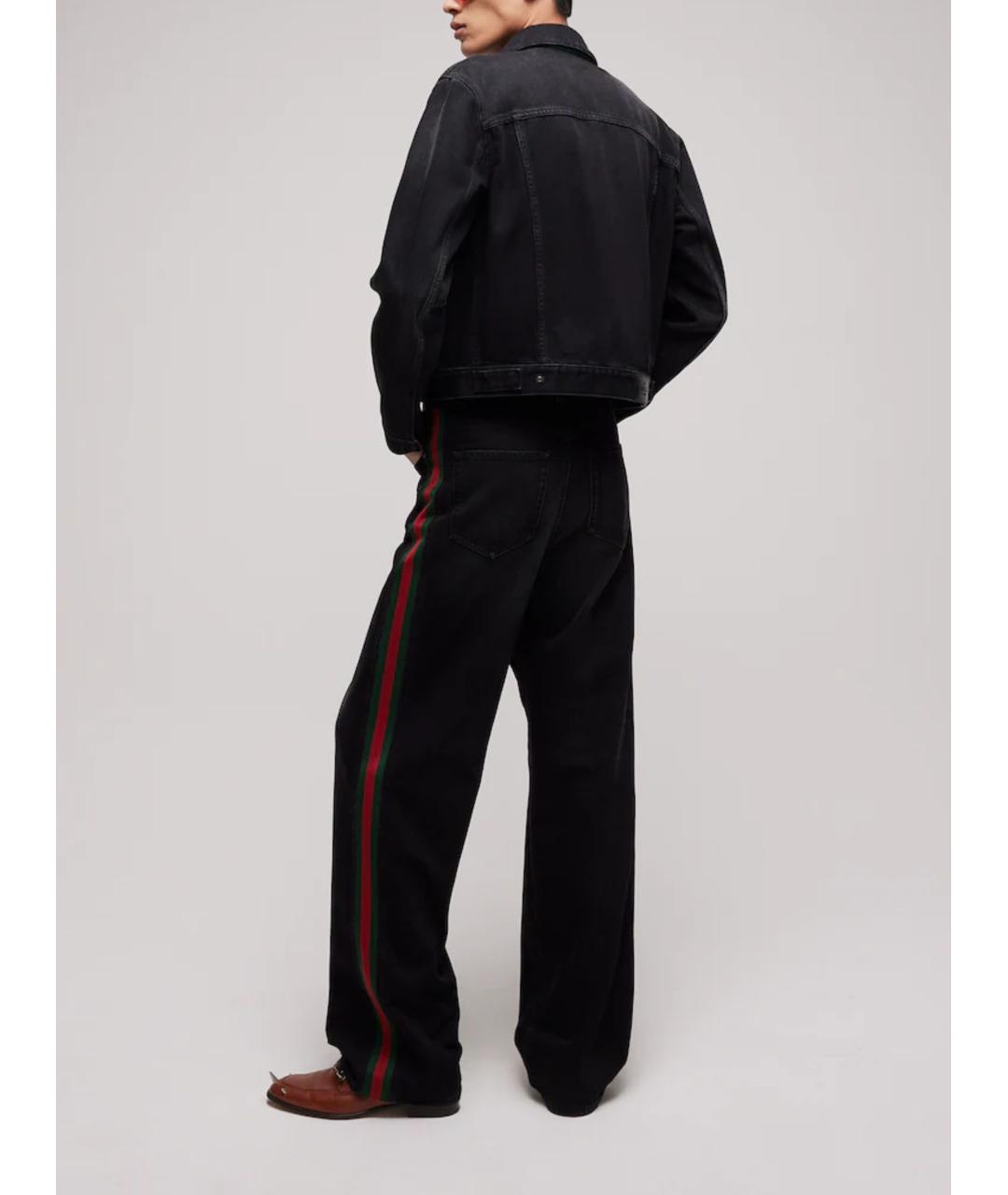 GUCCI Черные хлопковые прямые джинсы, фото 3