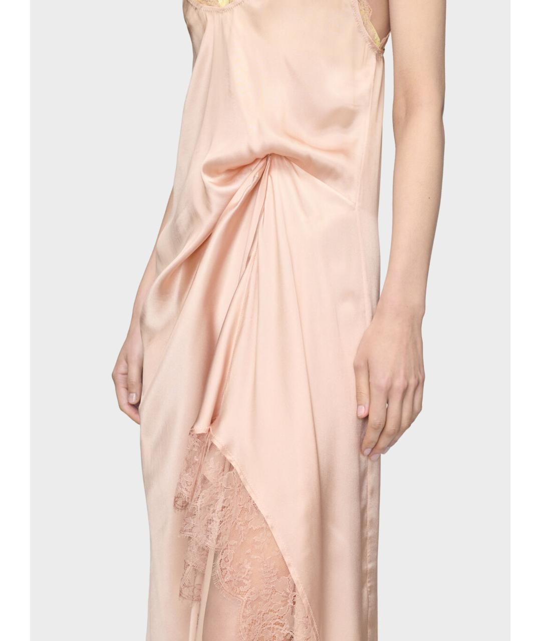 MAISON MARGIELA Розовое ацетатное коктейльное платье, фото 5