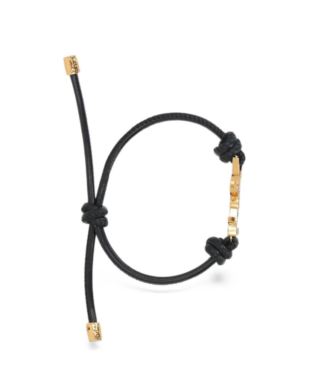SAINT LAURENT Черный кожаный браслет, фото 6