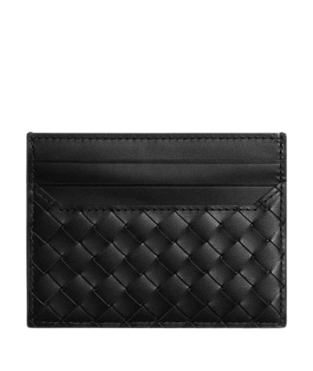 BOTTEGA VENETA Черный кожаный кардхолдер, фото 1