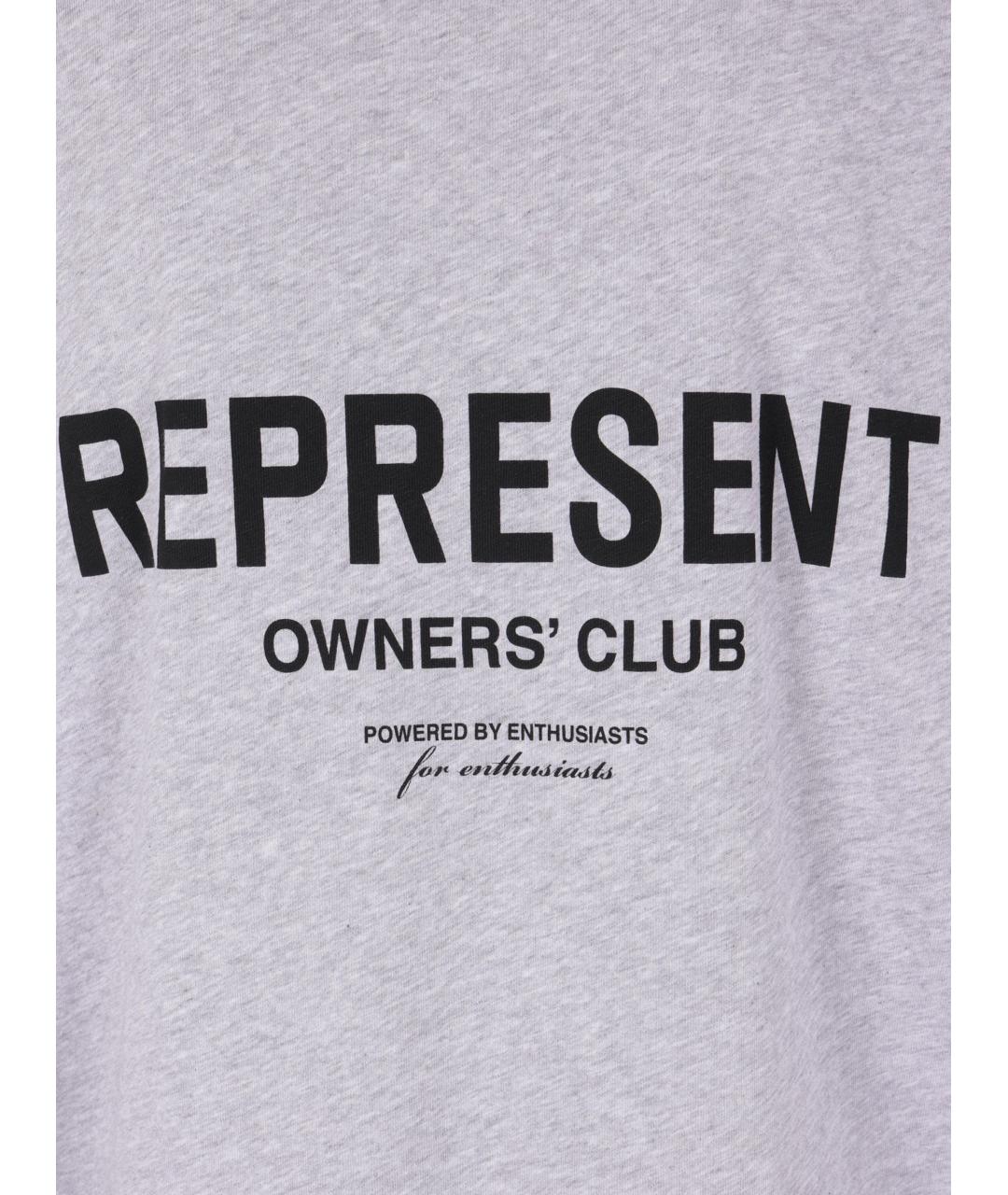 REPRESENT Серая хлопковая футболка, фото 3