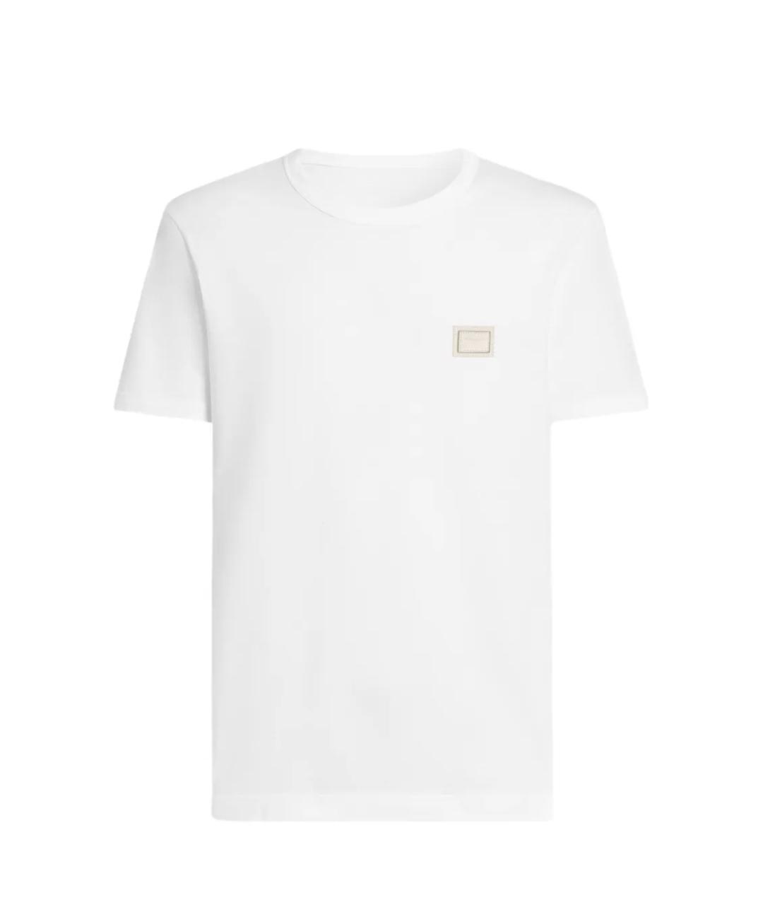 DOLCE&GABBANA Белая хлопковая футболка, фото 1