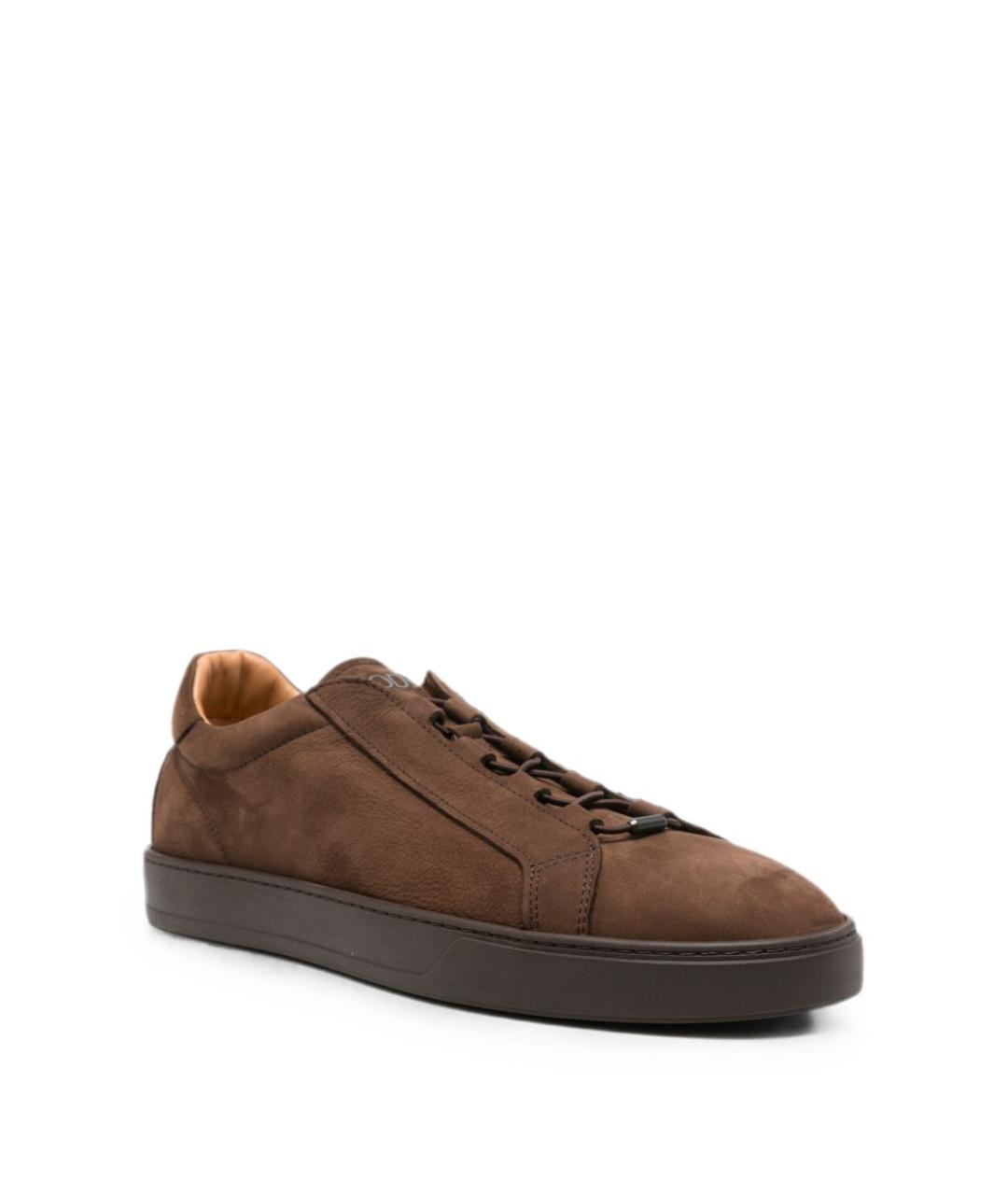 TOD'S Коричневые замшевые низкие кроссовки / кеды, фото 6