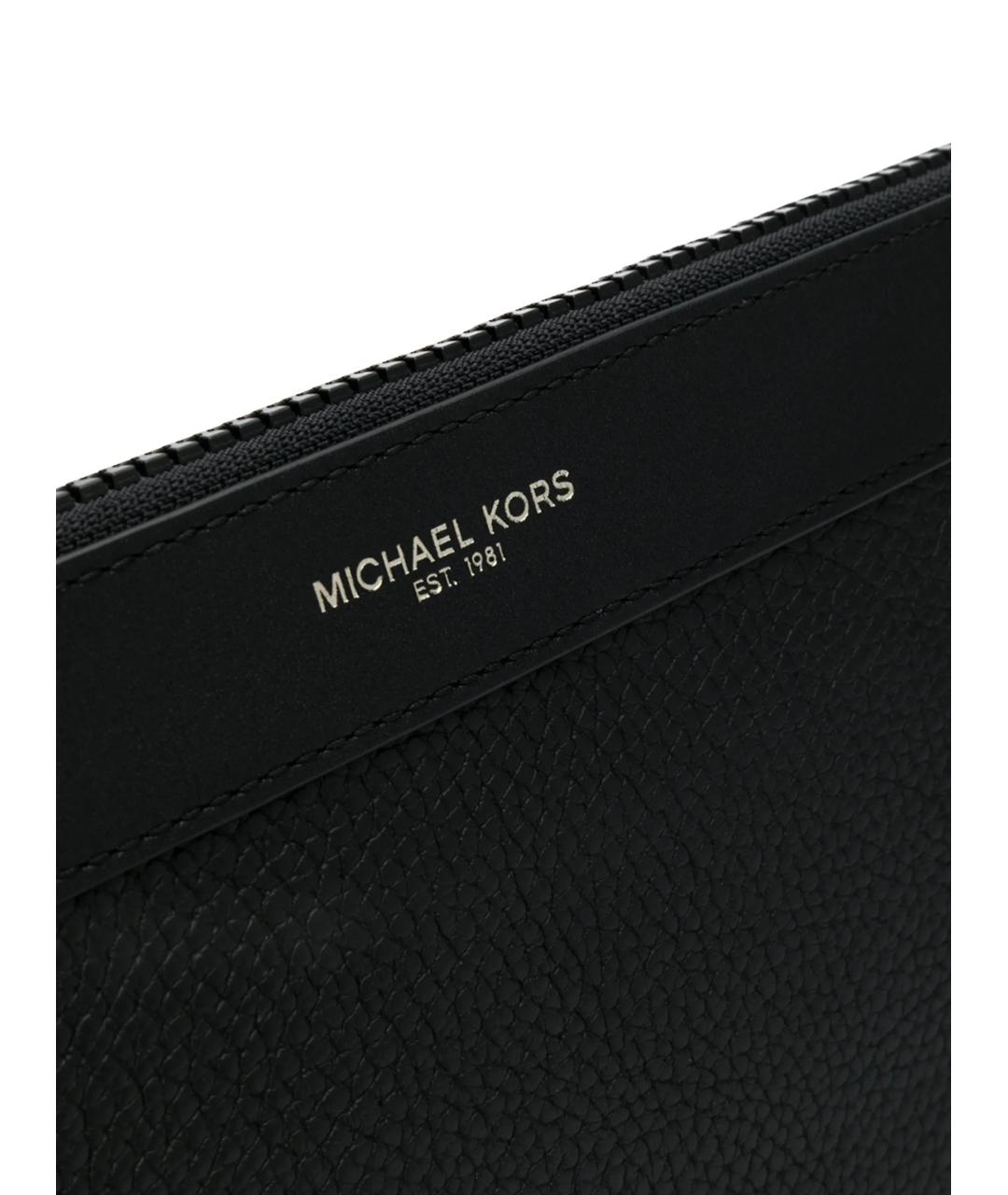 MICHAEL KORS Черная кожаная папка для документов, фото 3