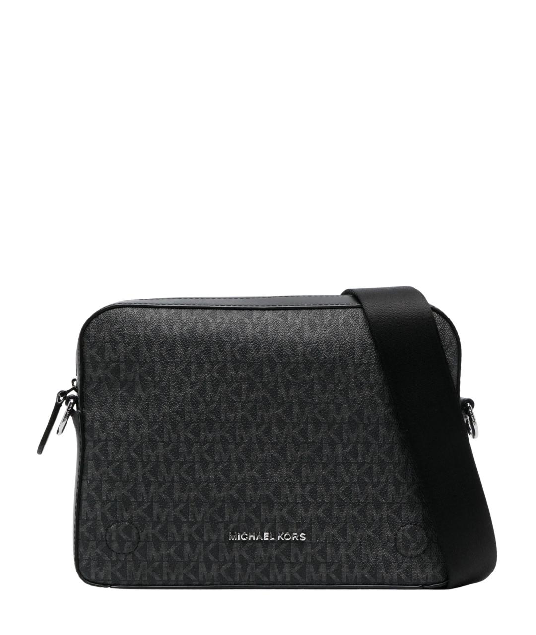 MICHAEL KORS Черная кожаная сумка на плечо, фото 1