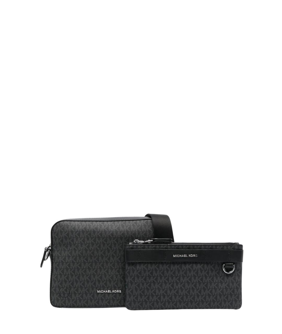 MICHAEL KORS Черная кожаная сумка на плечо, фото 5