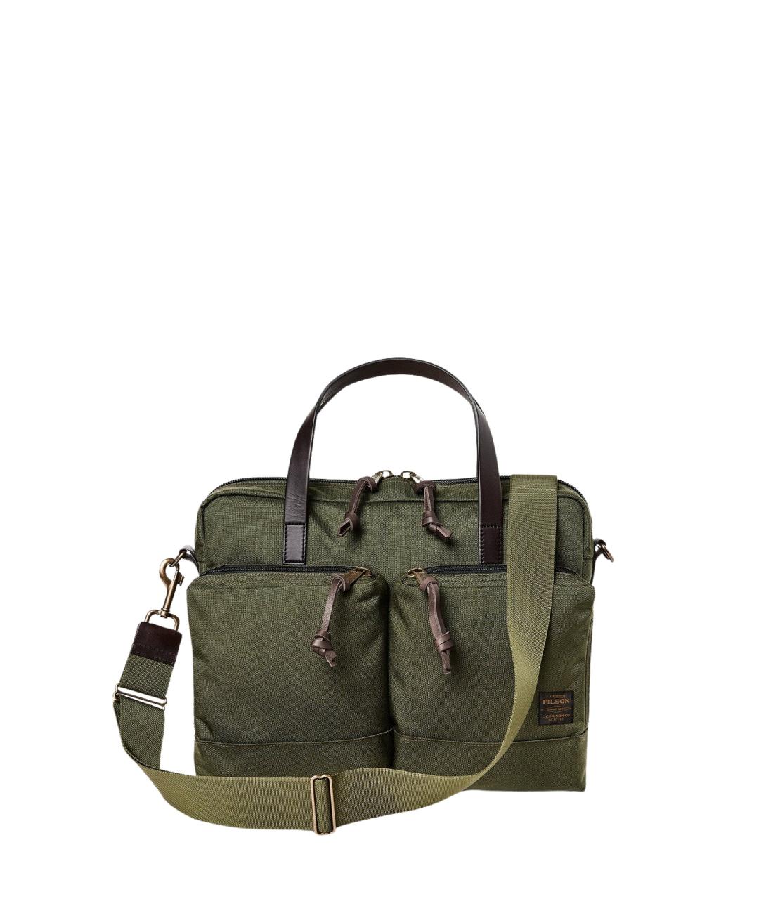 FILSON Зеленый тканевый портфель, фото 1