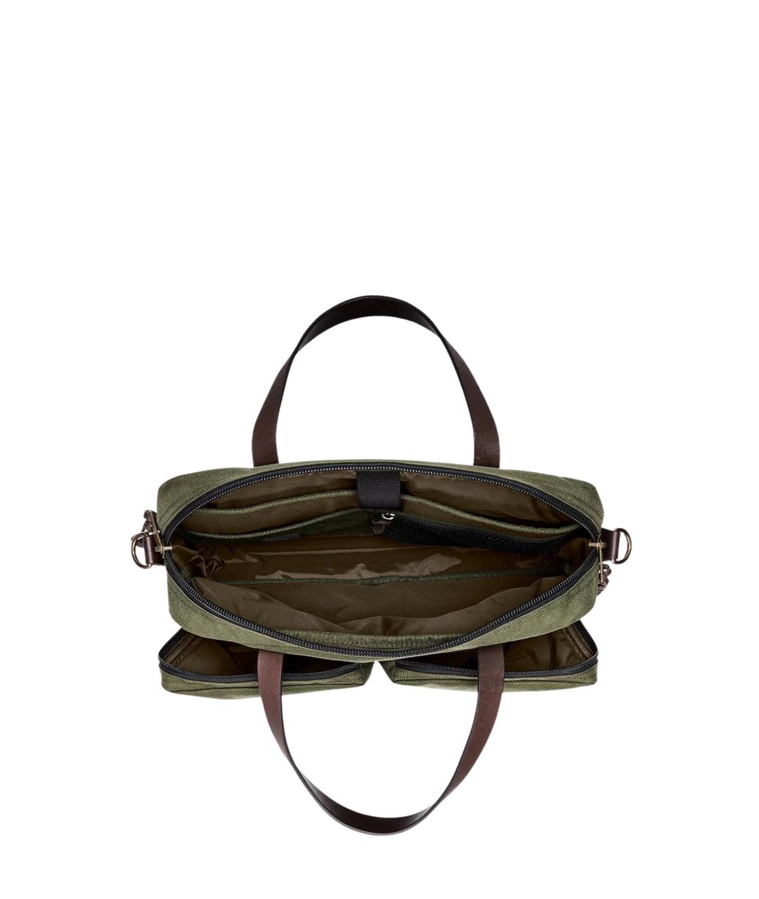 FILSON Зеленый тканевый портфель, фото 4