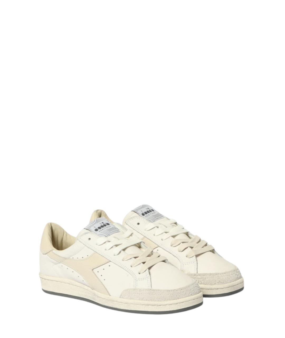 DIADORA HERITAGE Белые кожаные низкие кроссовки / кеды, фото 2