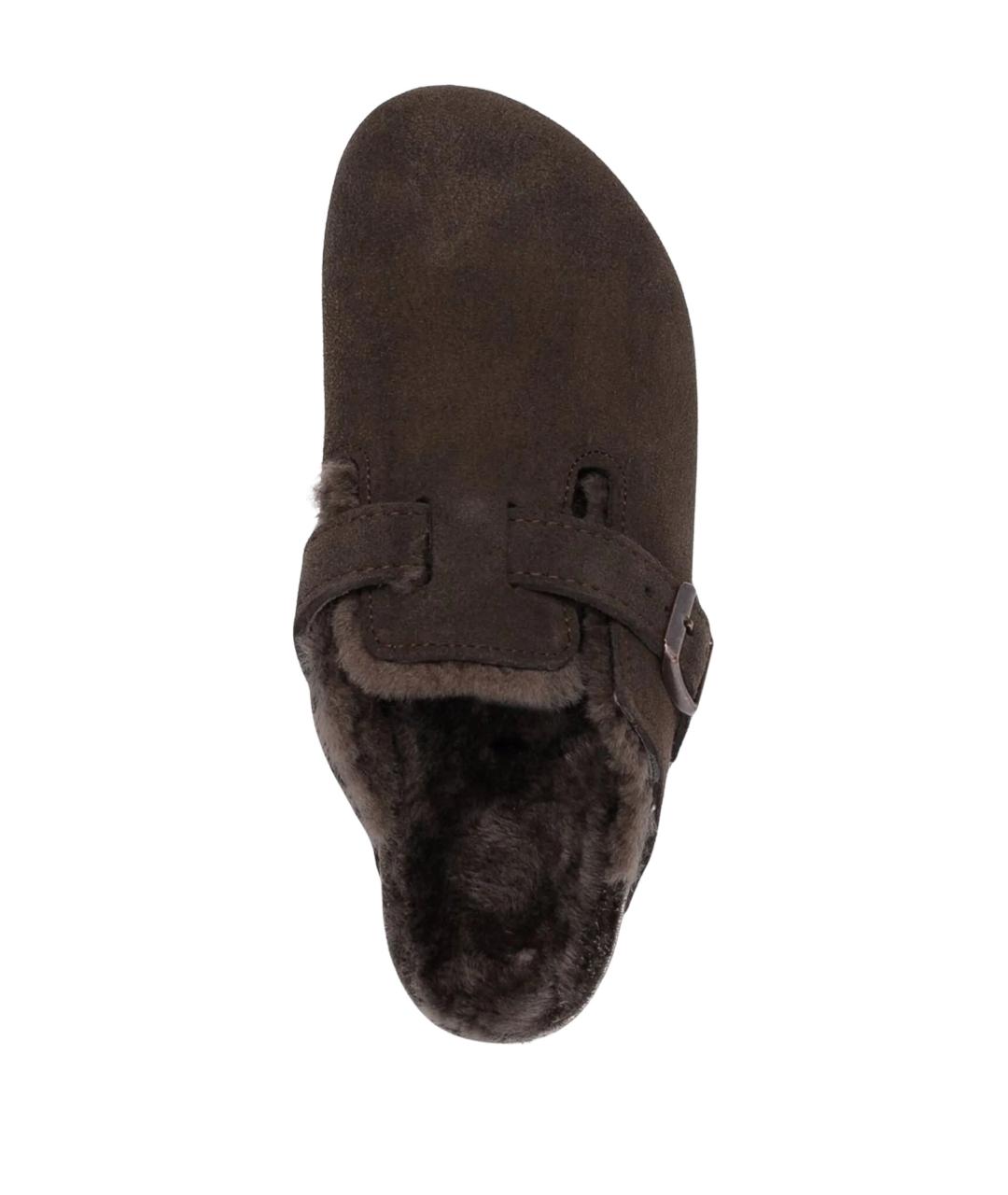 BIRKENSTOCK Коричневые замшевые мюли, фото 4