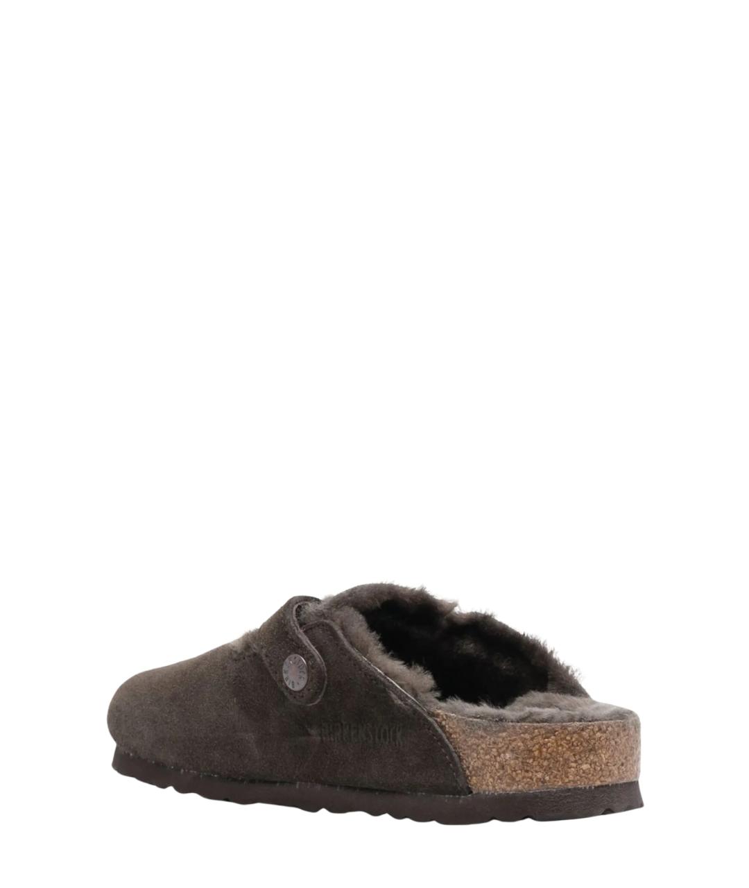 BIRKENSTOCK Коричневые замшевые мюли, фото 3