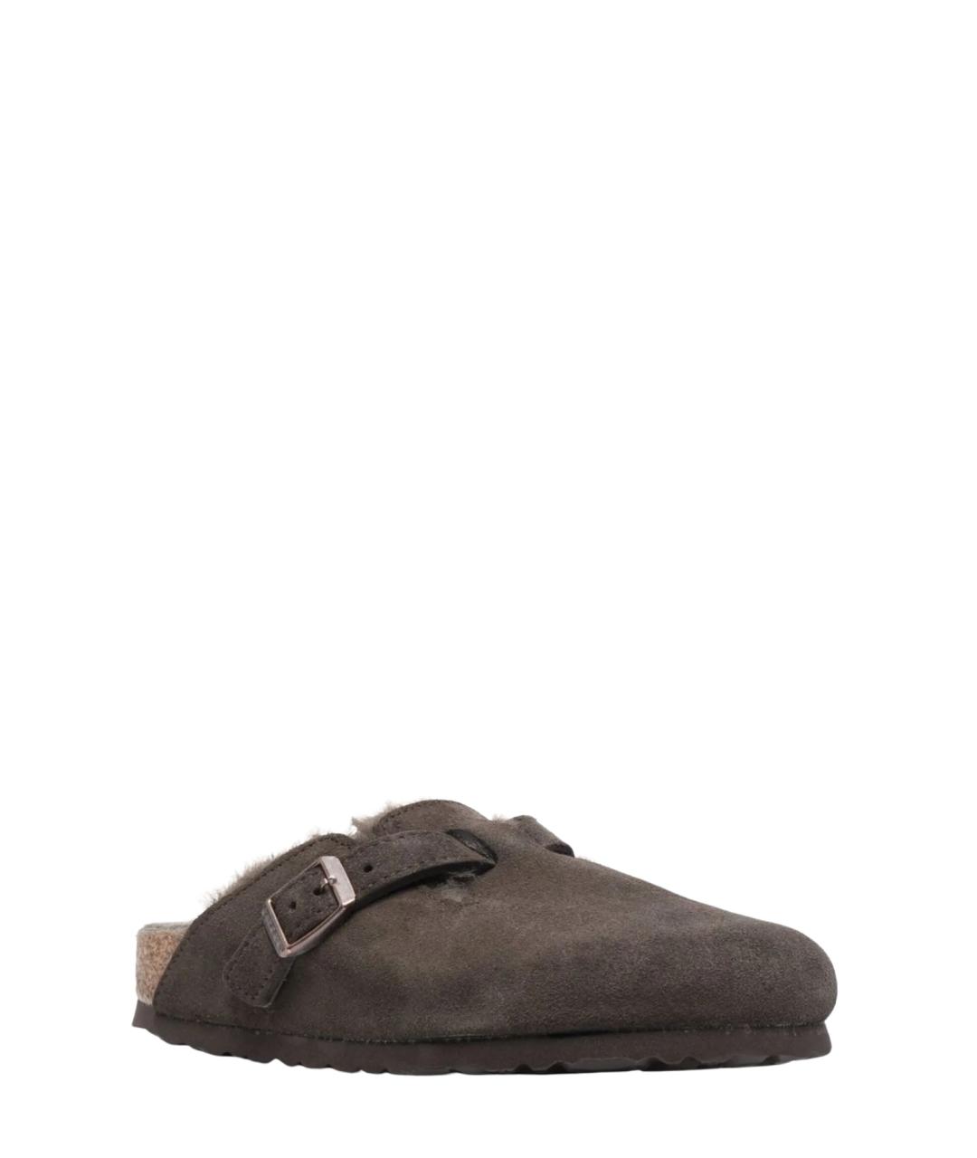BIRKENSTOCK Коричневые замшевые мюли, фото 2