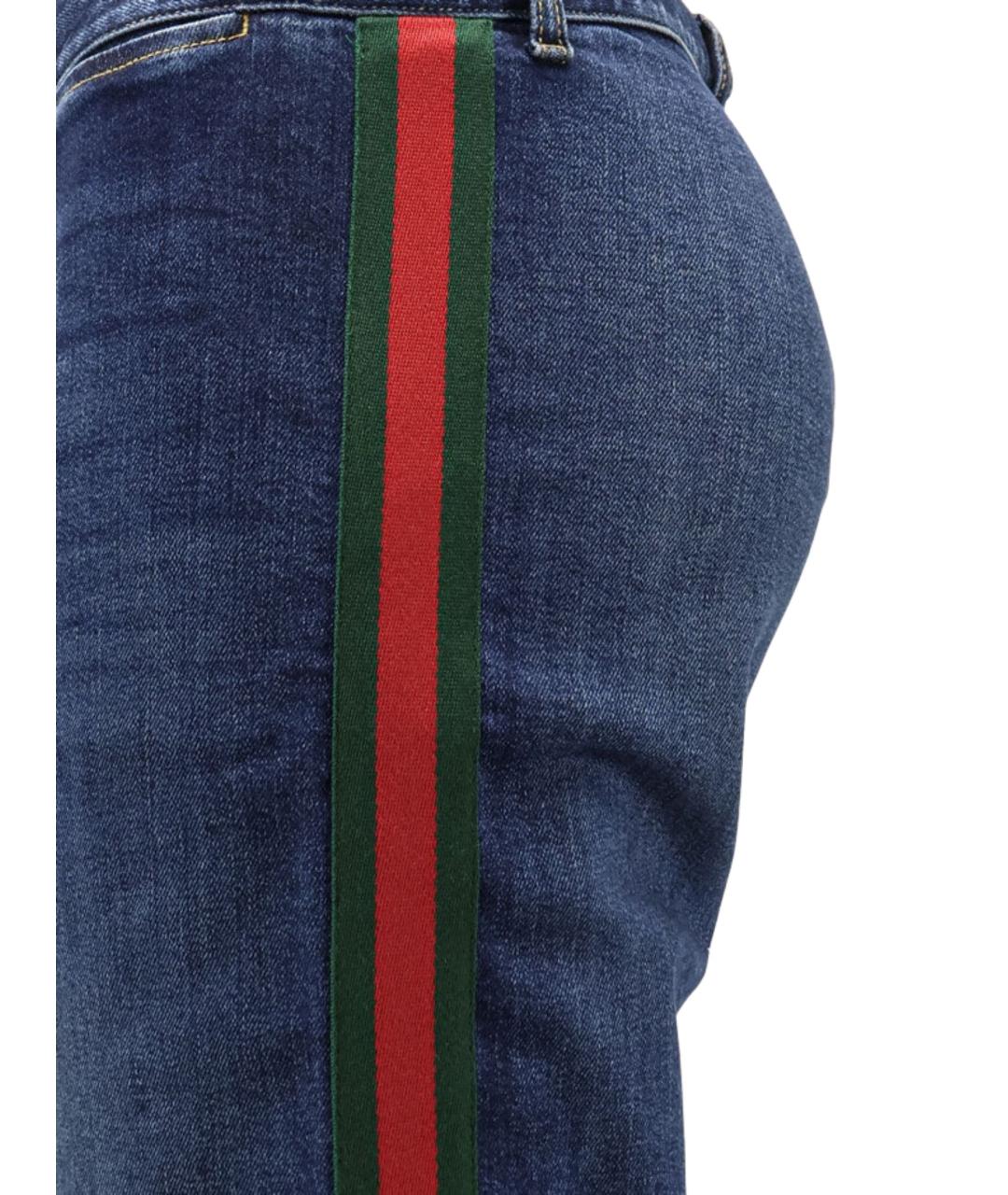 GUCCI Синие хлопковые джинсы, фото 3