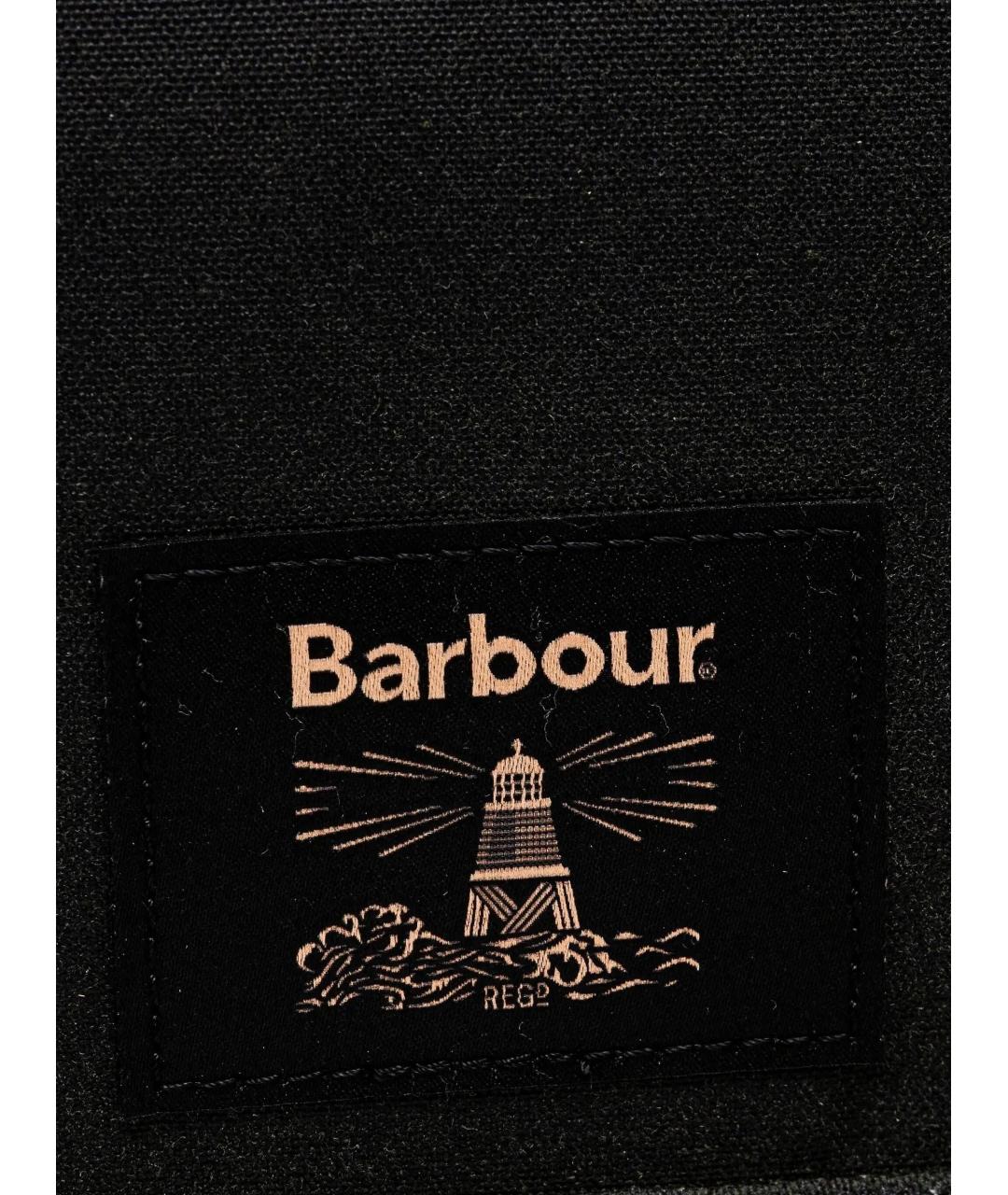 BARBOUR Зеленая тканевая сумка тоут, фото 5