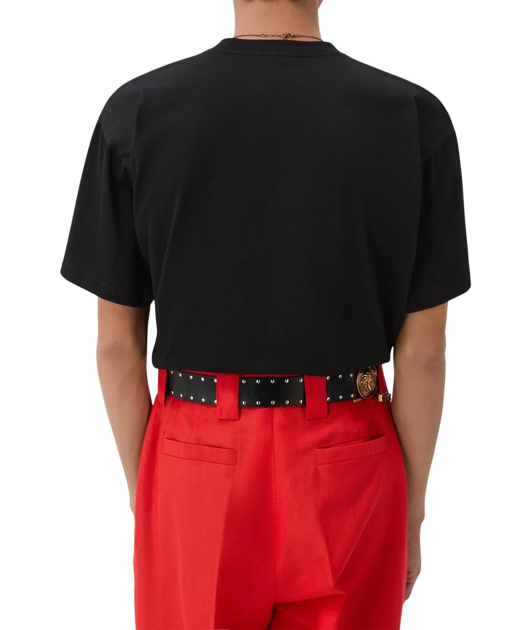 VERSACE Черная хлопковая футболка, фото 3