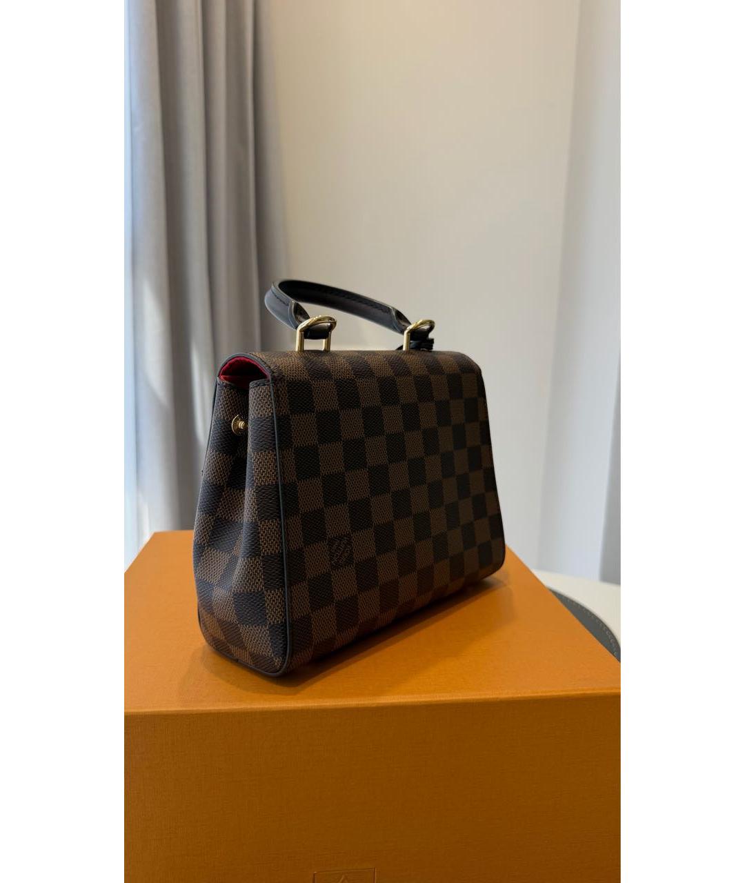 LOUIS VUITTON Коричневая сумка с короткими ручками из канвы, фото 2