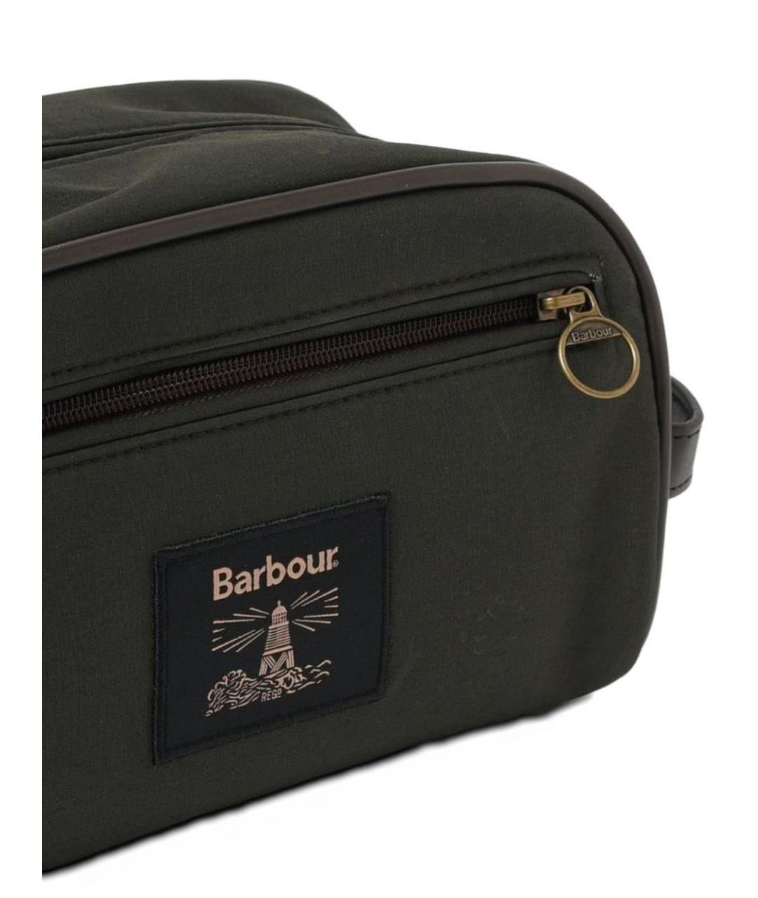 BARBOUR Зеленая тканевая косметичка, фото 2