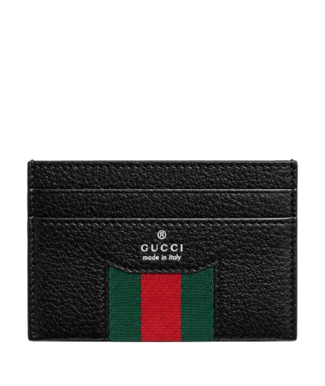 GUCCI Черный кожаный кардхолдер, фото 1