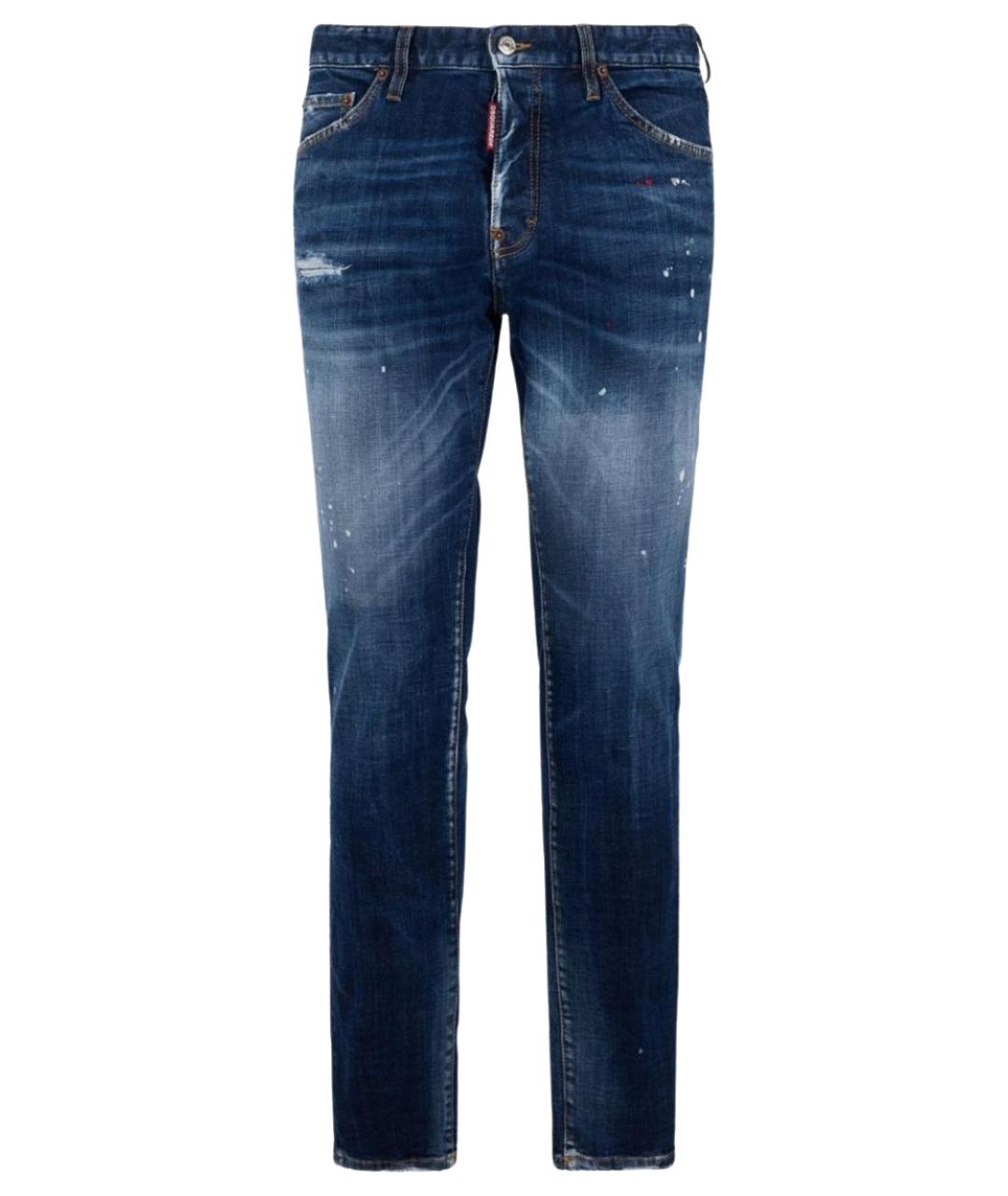 DSQUARED2 Синие хлопковые прямые джинсы, фото 1
