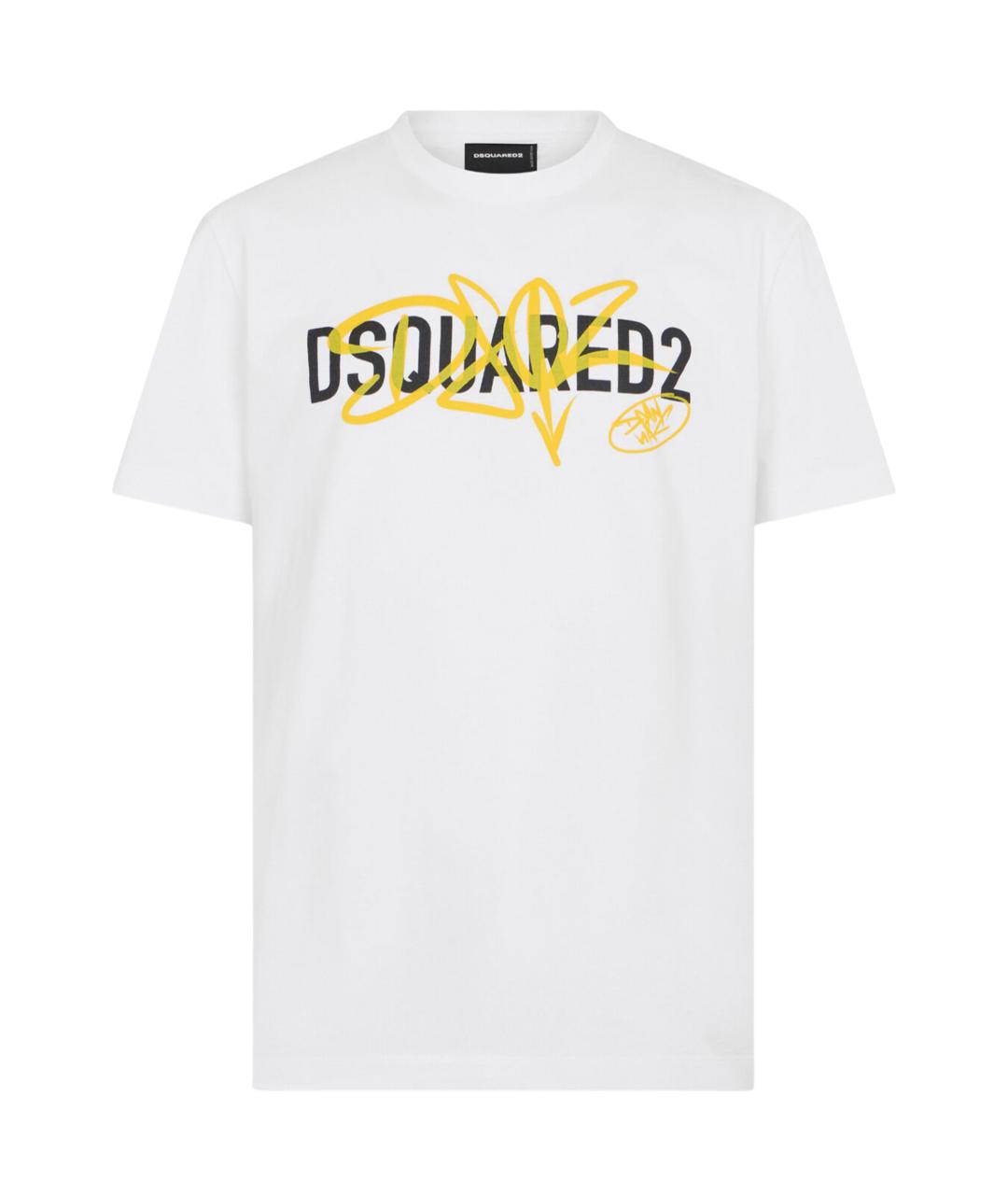 DSQUARED2 Белая хлопковая футболка, фото 1