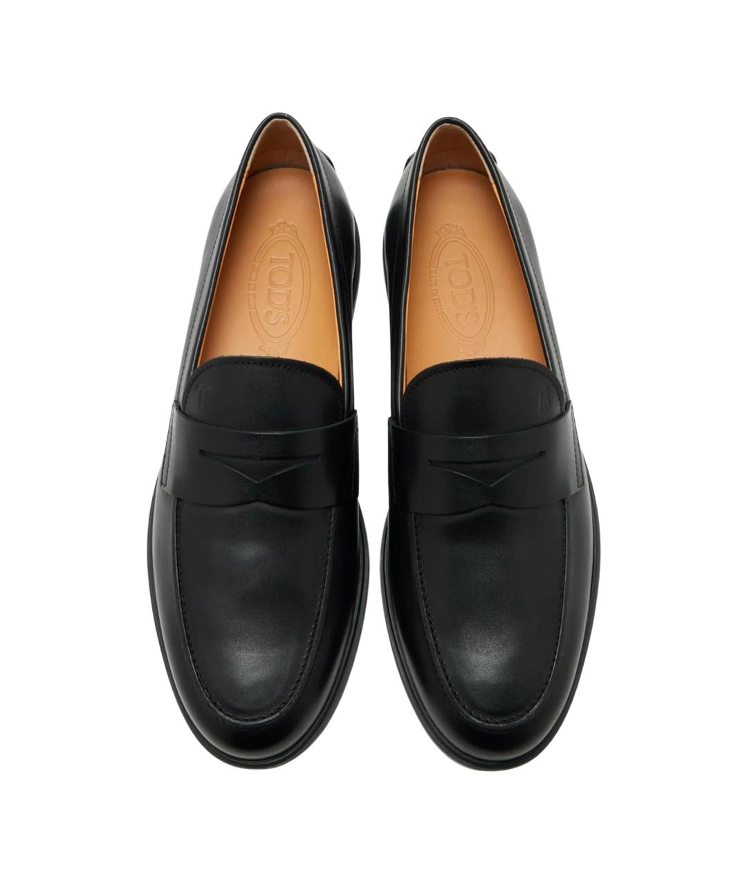 TOD'S Черные кожаные лоферы, фото 3