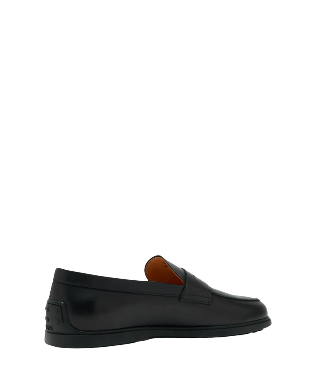 TOD'S Черные кожаные лоферы, фото 4