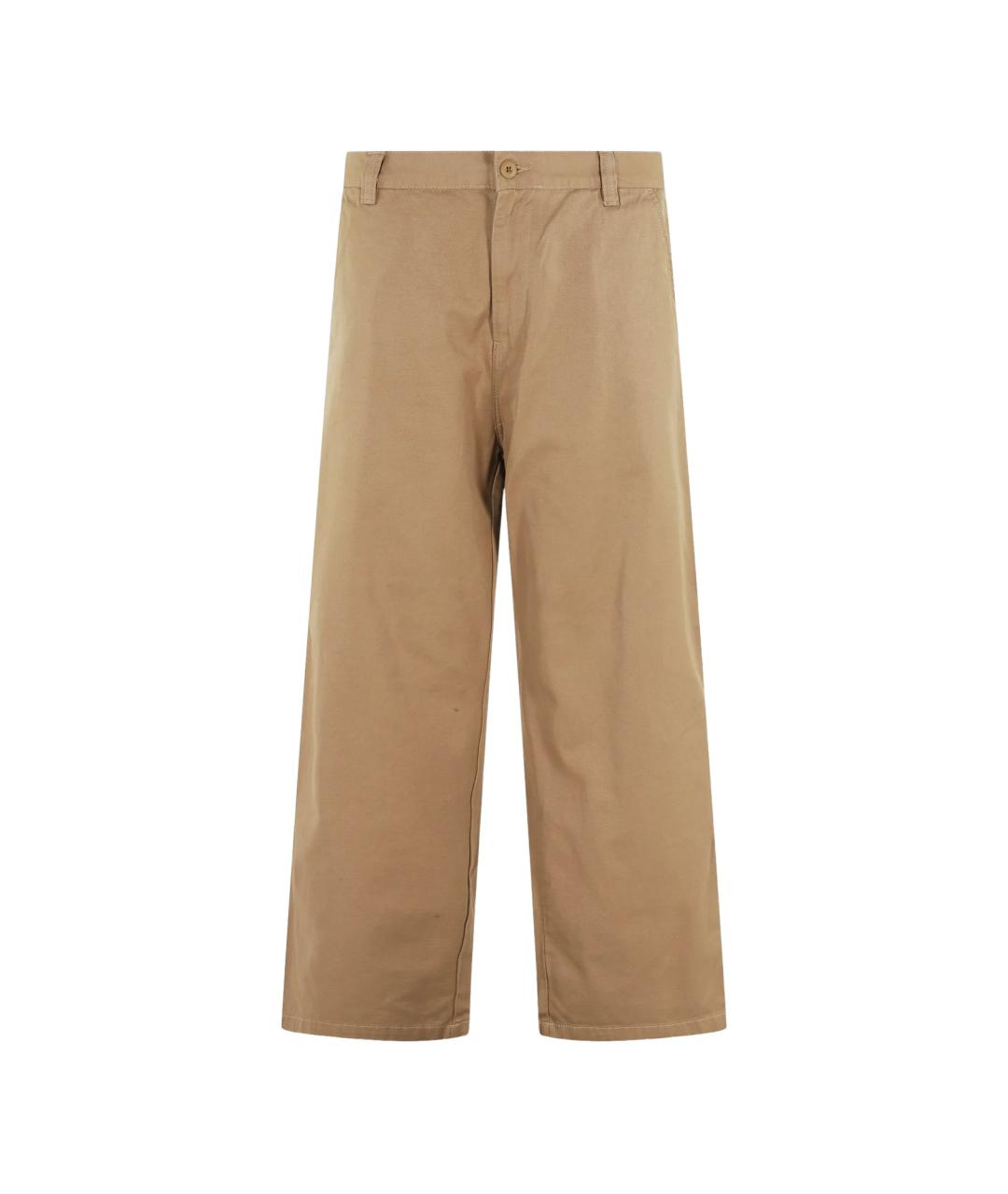 CARHARTT WIP Бежевые хлопковые повседневные брюки, фото 1